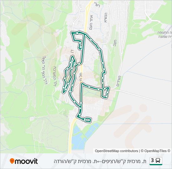 3 Bus Line Map