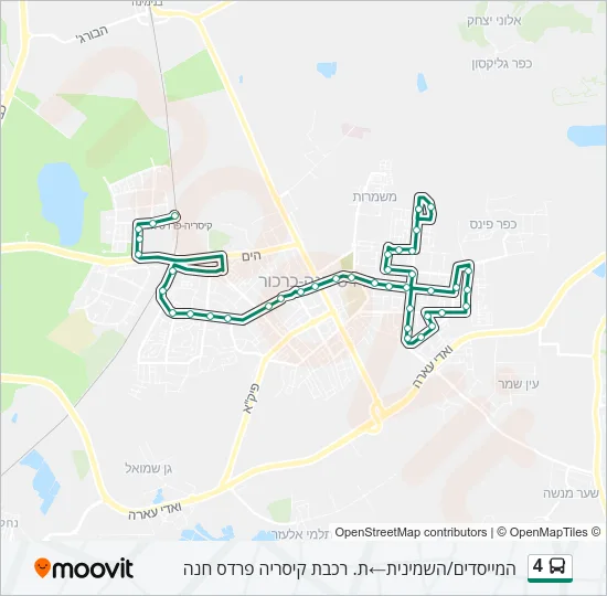 Автобус 4: карта маршрута
