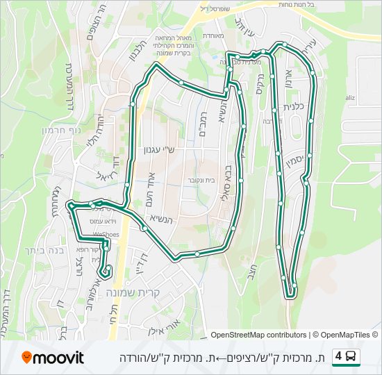 4 Bus Line Map
