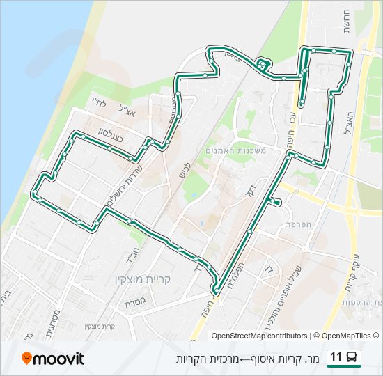 11 bus Line Map