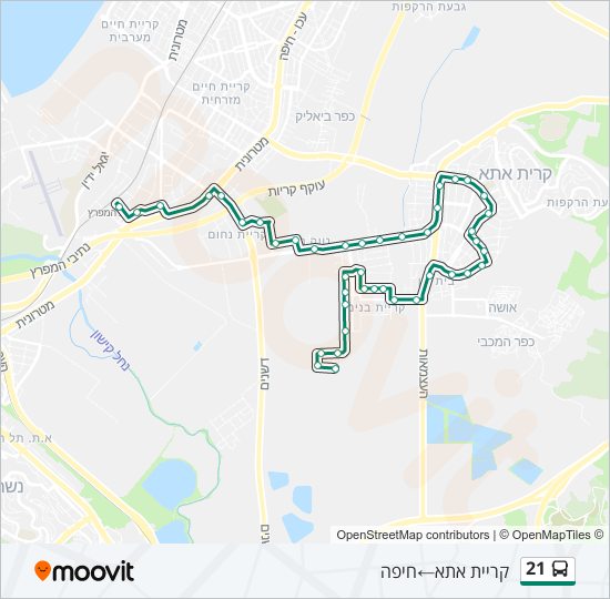 21 bus Line Map