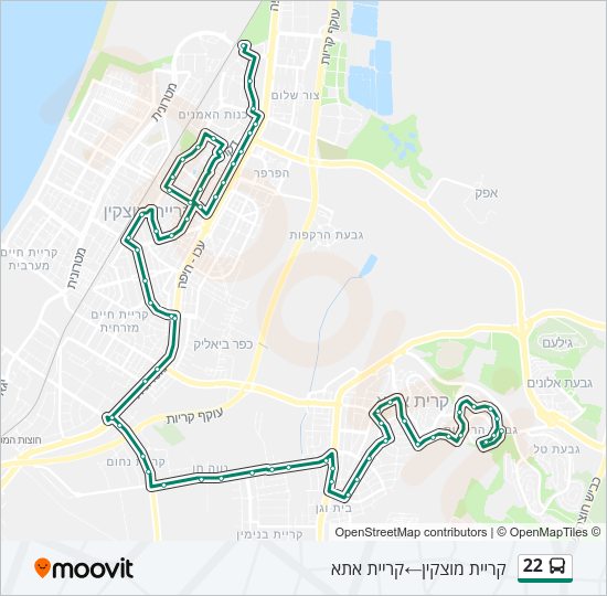 22 bus Line Map