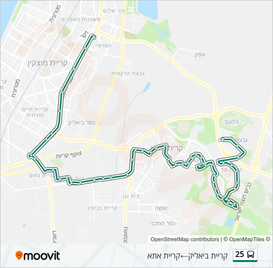 25 Bus Line Map