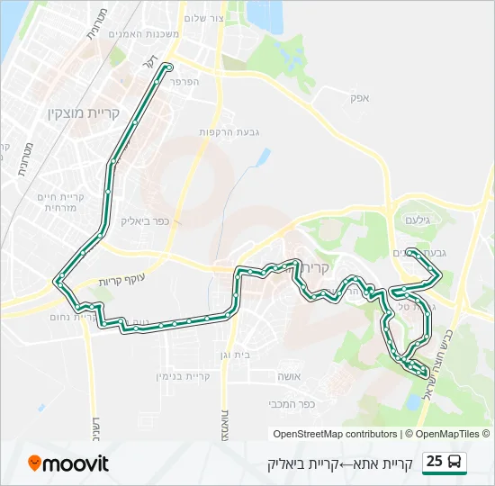 25 Bus Line Map