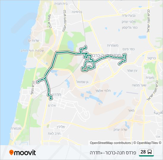 Автобус 28: карта маршрута