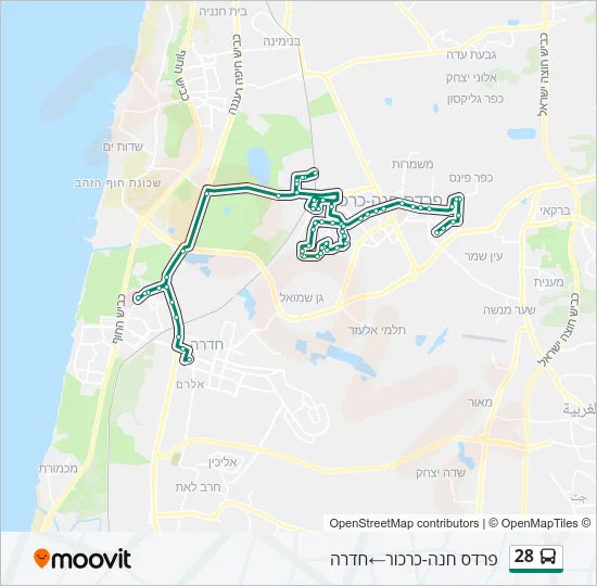 28 Bus Line Map