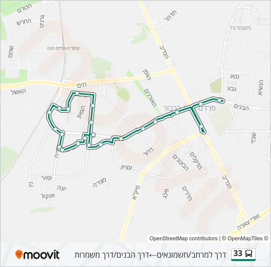 33 Bus Line Map