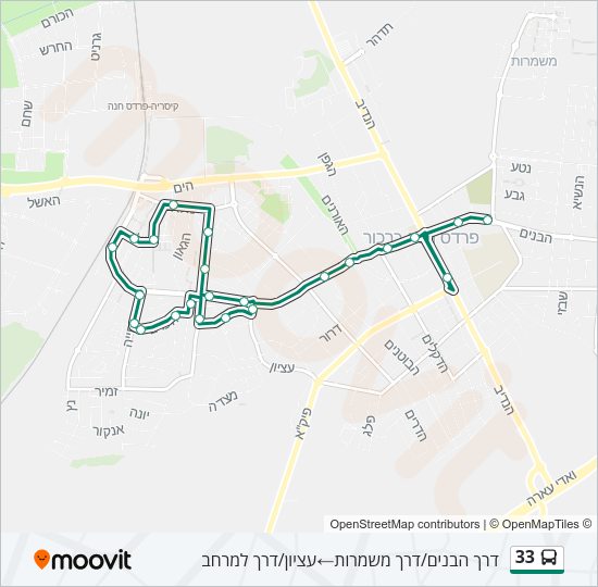 33 Bus Line Map