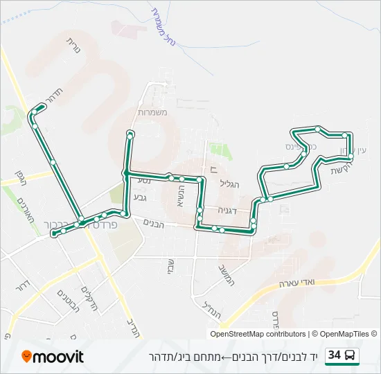 34 Bus Line Map