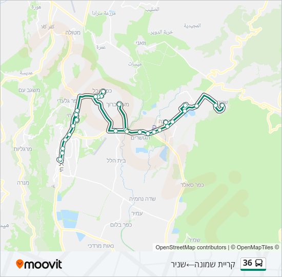 36 Bus Line Map
