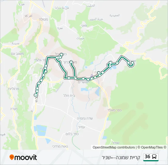 36 Bus Line Map