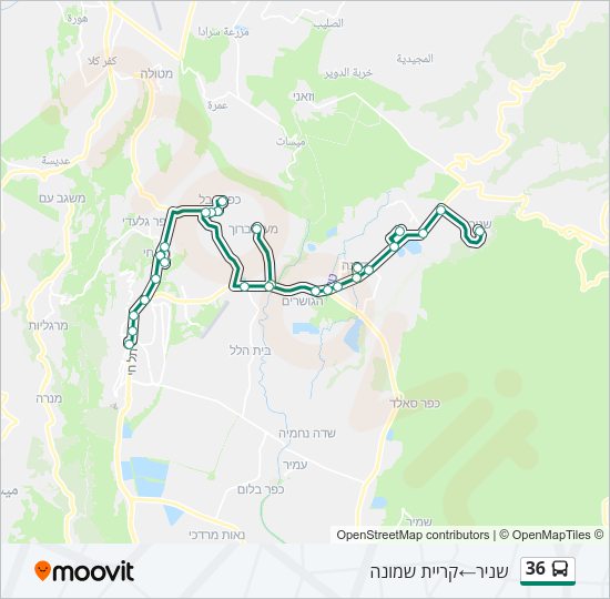 36 Bus Line Map