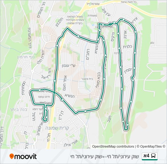 4א Bus Line Map
