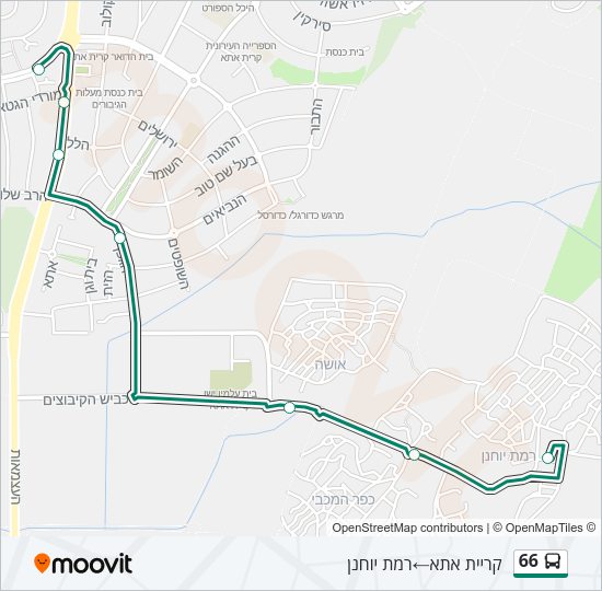 66 Bus Line Map