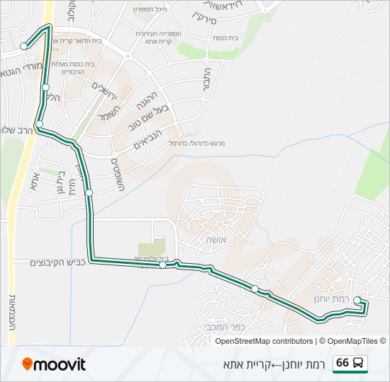 66 bus Line Map