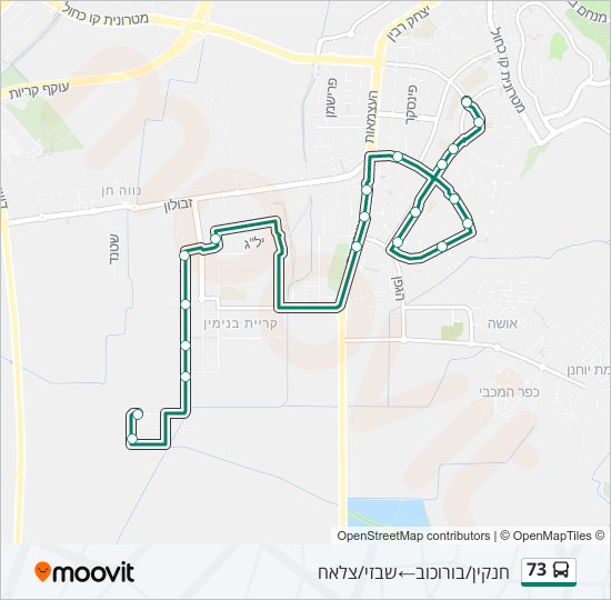 73 bus Line Map