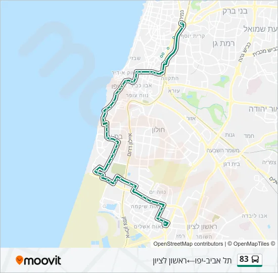 83 Bus Line Map