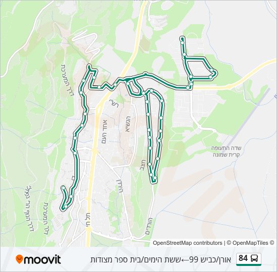 84 Bus Line Map