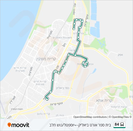 84 bus Line Map