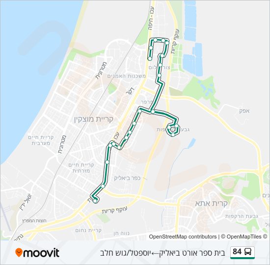 Автобус 84: карта маршрута