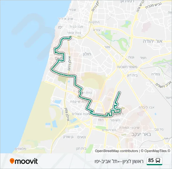 85 Bus Line Map