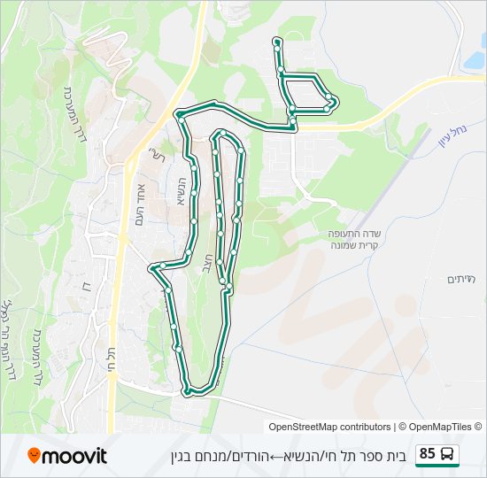 85 Bus Line Map