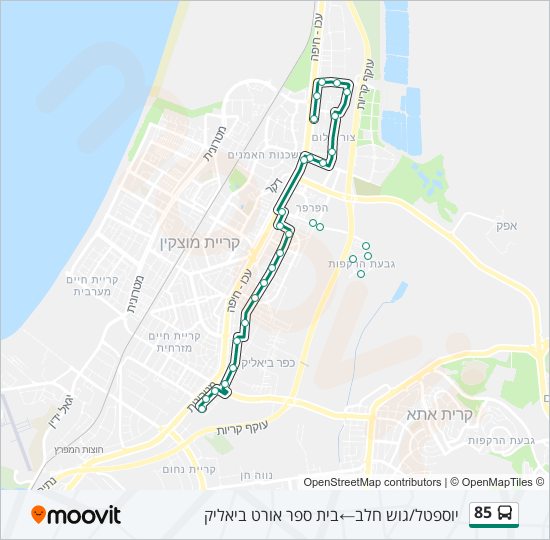 Автобус 85: карта маршрута