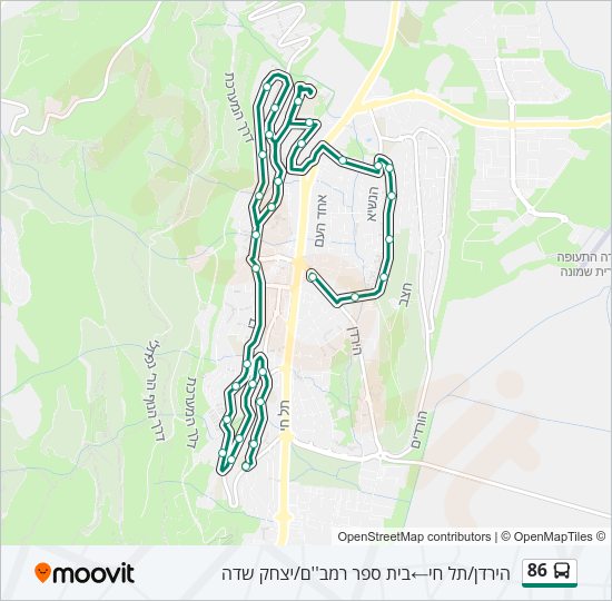 86 Bus Line Map