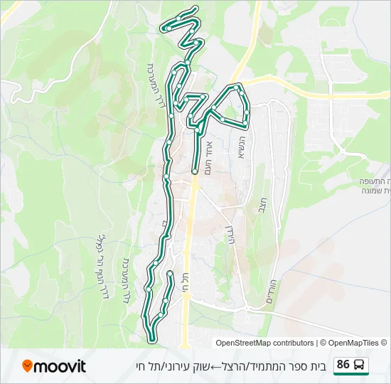 86 Bus Line Map