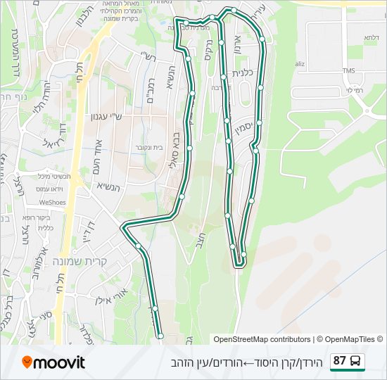 87 Bus Line Map