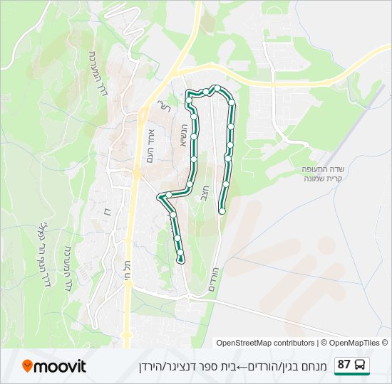 87 Bus Line Map