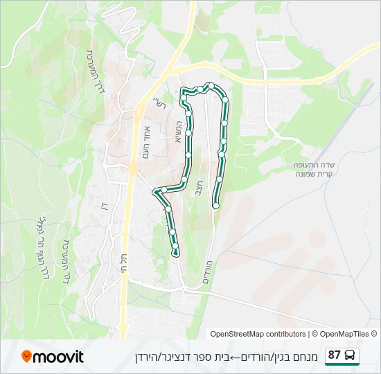 87 Bus Line Map