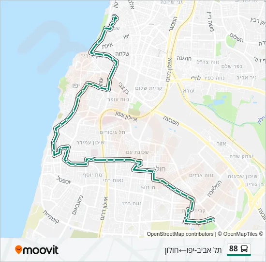 88 Bus Line Map