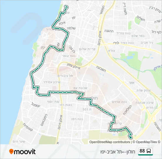 88 Bus Line Map