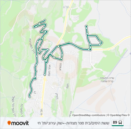 89 Bus Line Map