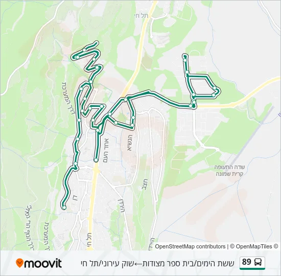 89 Bus Line Map