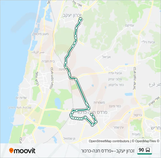 90 Bus Line Map