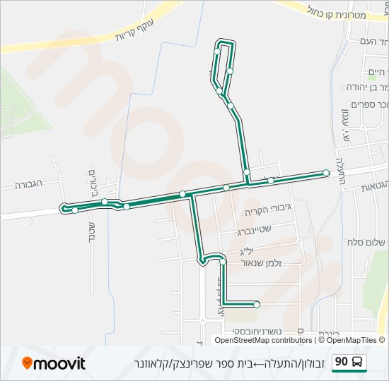 90 Bus Line Map
