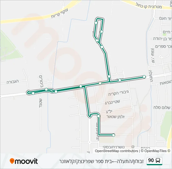 90 Bus Line Map