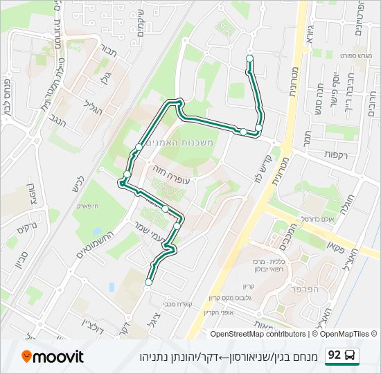 92 Bus Line Map