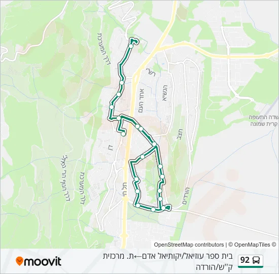 92 Bus Line Map