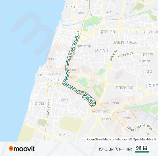 96 Bus Line Map