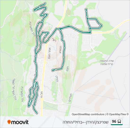 96 Bus Line Map