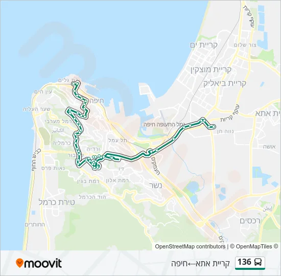136 Bus Line Map
