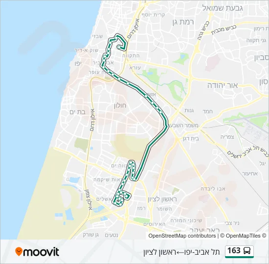 163 Bus Line Map