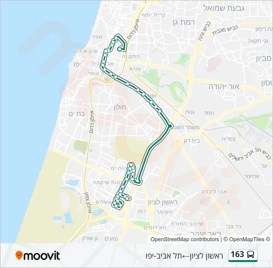 163 Bus Line Map