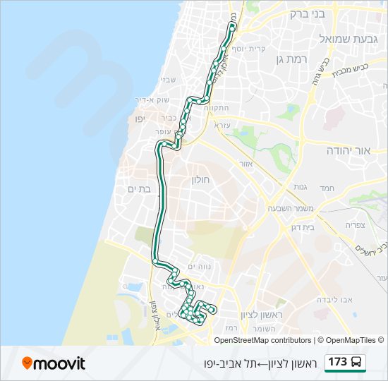 Автобус 173: карта маршрута