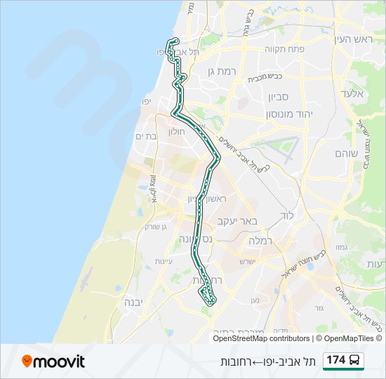 174 bus Line Map