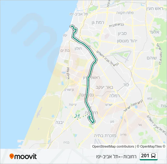 201 Bus Line Map