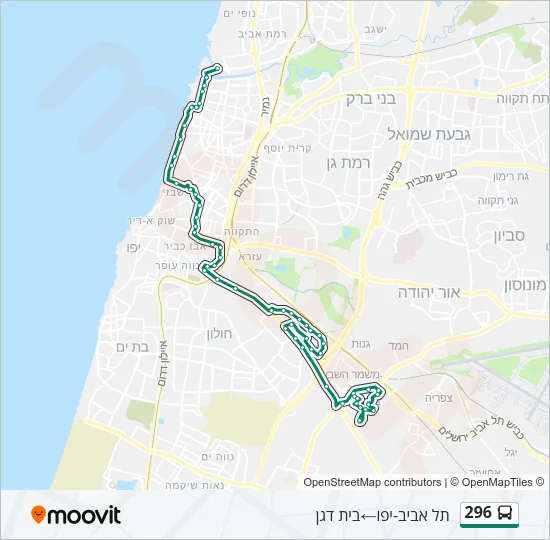 296 Bus Line Map